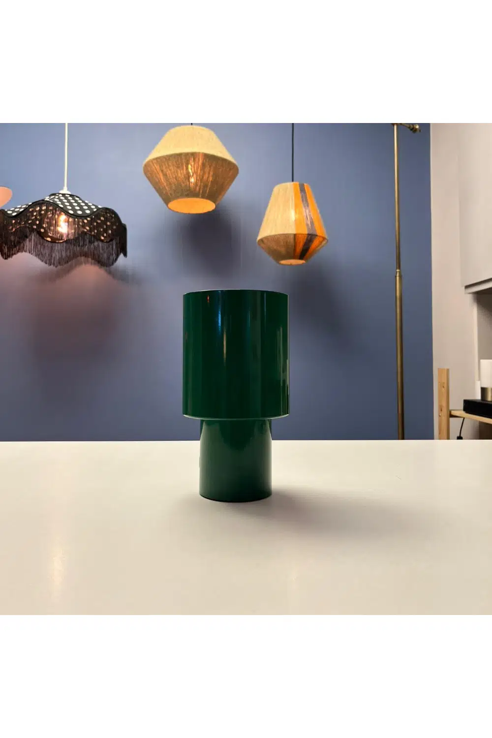 Mira Masa lambası - Yeşil - yaldızlı Kumaş Şapka